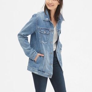 GAP Distressed Oversized Icon Denim Jacket